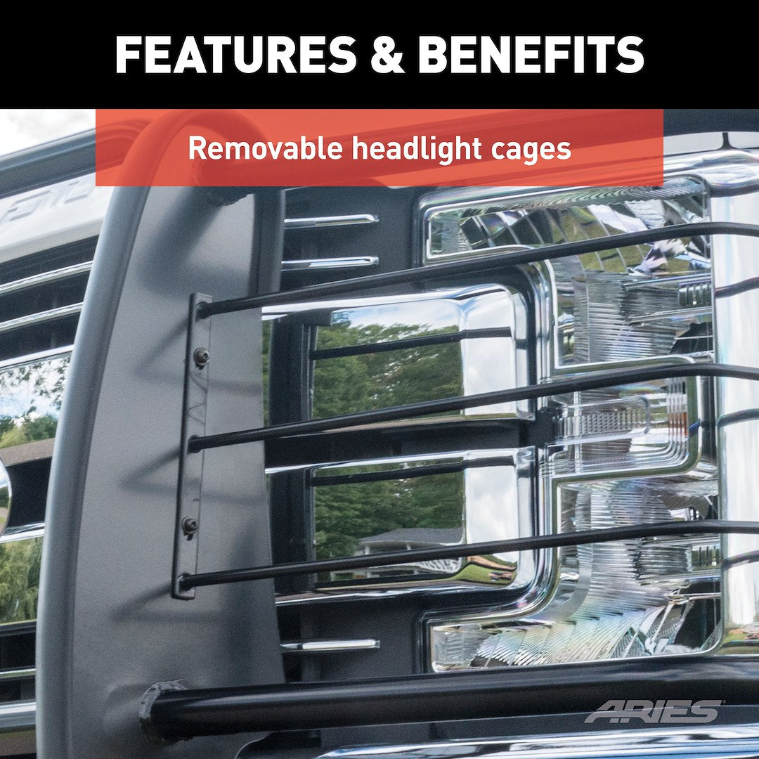 Product of Aries 2069 Grille Guard 1-Piece Black Semi Gloss Powder Coated 
