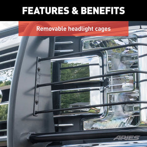 Product of Aries 2069 Grille Guard 1-Piece Black Semi Gloss Powder Coated 