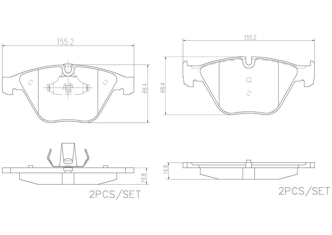Product of Brembo P06081N Brake Pad - Set Of 4 