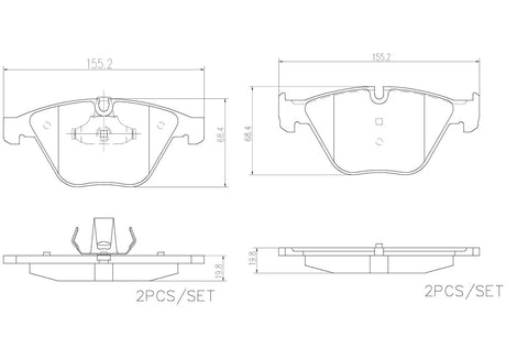 Product of Brembo P06081N Brake Pad - Set Of 4 