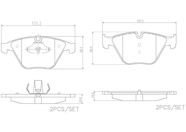 Product of Brembo P06081N Brake Pad - Set Of 4 