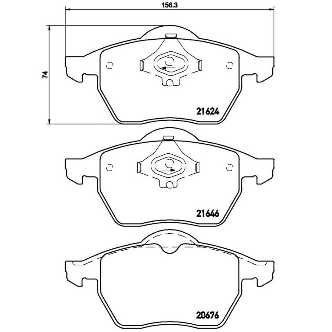 Product of Brembo P85036 Brake Pad - Set Of 4 