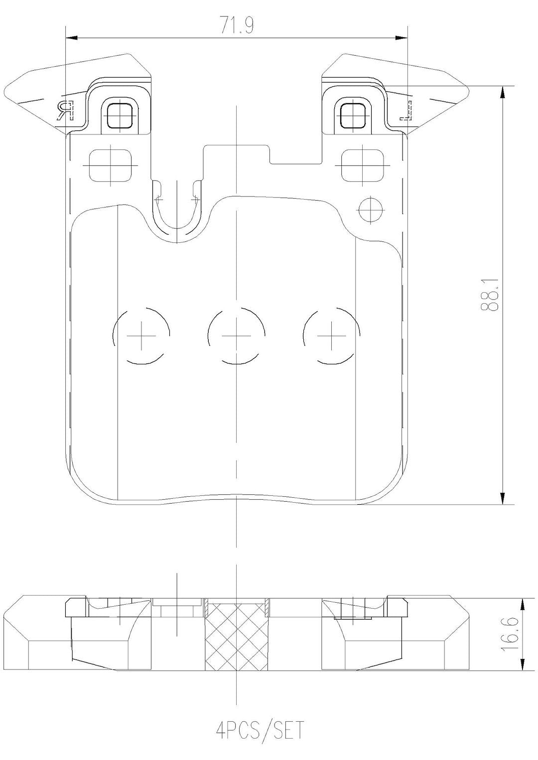 Product of Brembo P06087N Brake Pad - Set Of 4 
