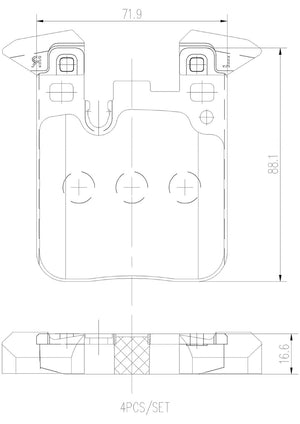 Product of Brembo P06087N Brake Pad - Set Of 4 