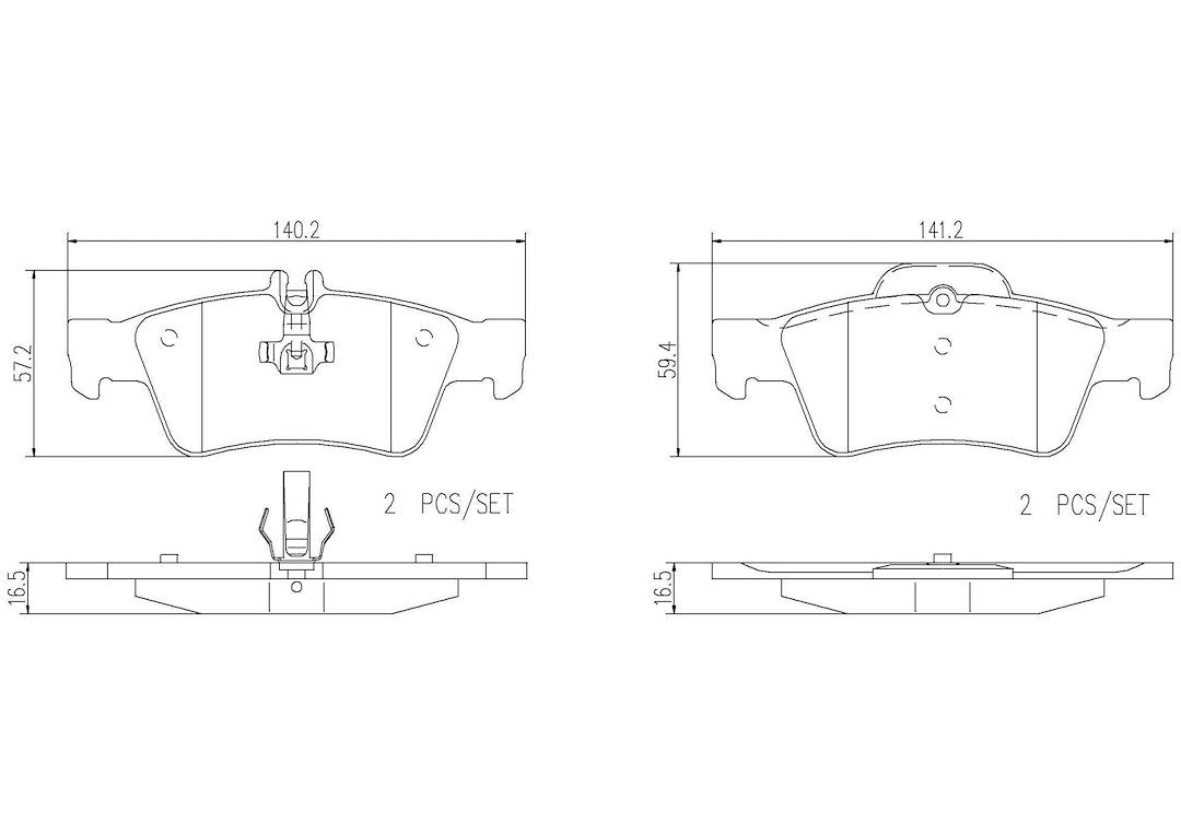 Product of Brembo P50052N Brake Pad - Set Of 4 