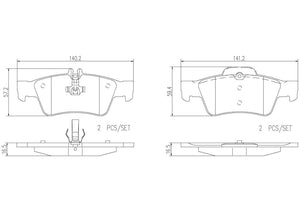 Product of Brembo P50052N Brake Pad - Set Of 4 
