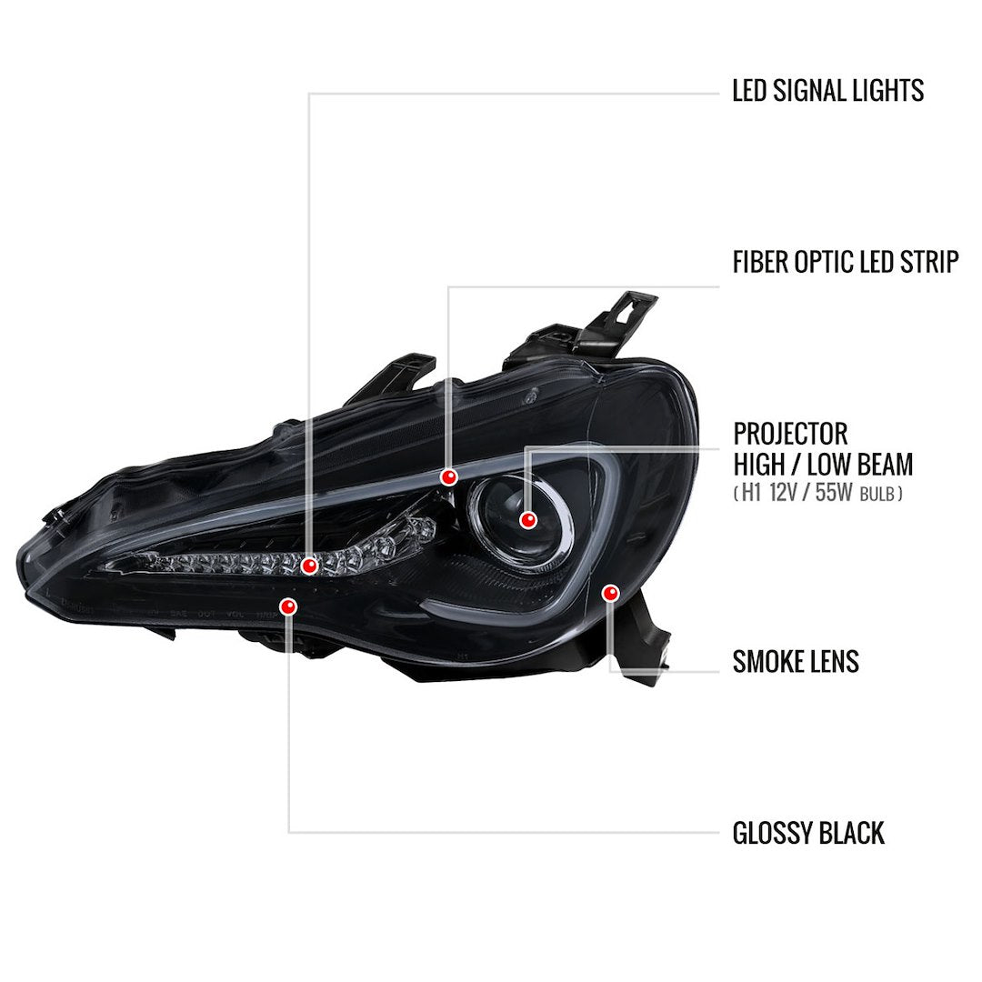 Spec-D Tuning Lhp-Frs12g-Tm Headlight Assembly||||92||sdthpfrs12gtm||1918944