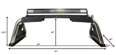 Product of Go Rhino 911000PS Tubular Polished Steel Truck Bed Bar 