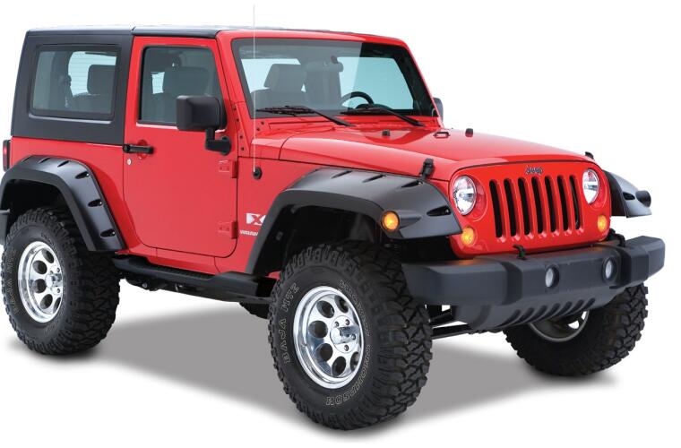 Product of Bushwacker 10045-02 Pocket Style/ Exposed Fasteners Black Fender Flare - Set Of 2 