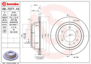 Product of Brembo 09737710C02 Vented 1 Piece Brake Rotor 