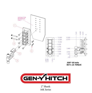 Product of Gen-Y Hitch GH-3024 Receiver Trailer Hitch Ball Mount 