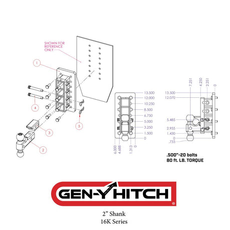 Product of Gen-Y Hitch GH-3024 Receiver Trailer Hitch Ball Mount 