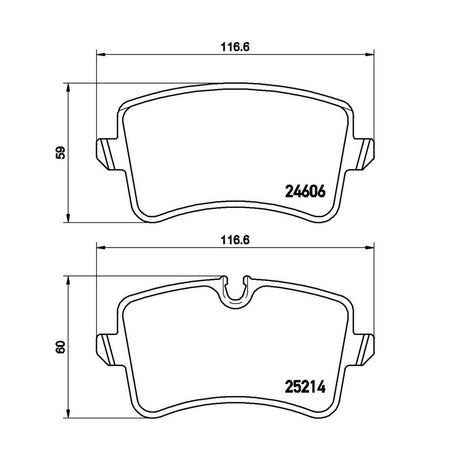 Product of Brembo P85117 Brake Pad - Set Of 4 