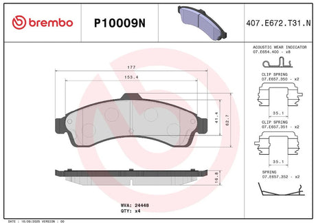 Brembo P10009n Brake Pad||p10009n_2.Jpg||86||brmp10009n||2091640