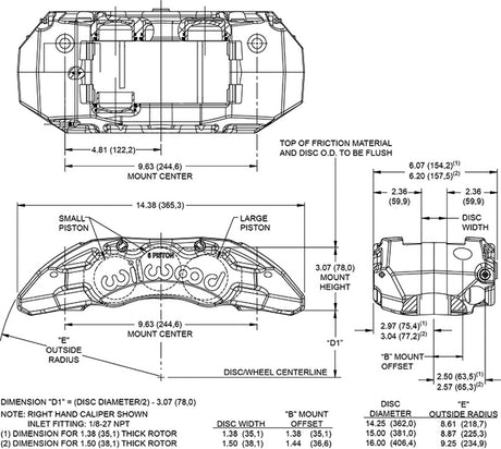 Wilwood Brakes 120-13816-Rd Brake Caliper||||86||w6412013816rd||1925020