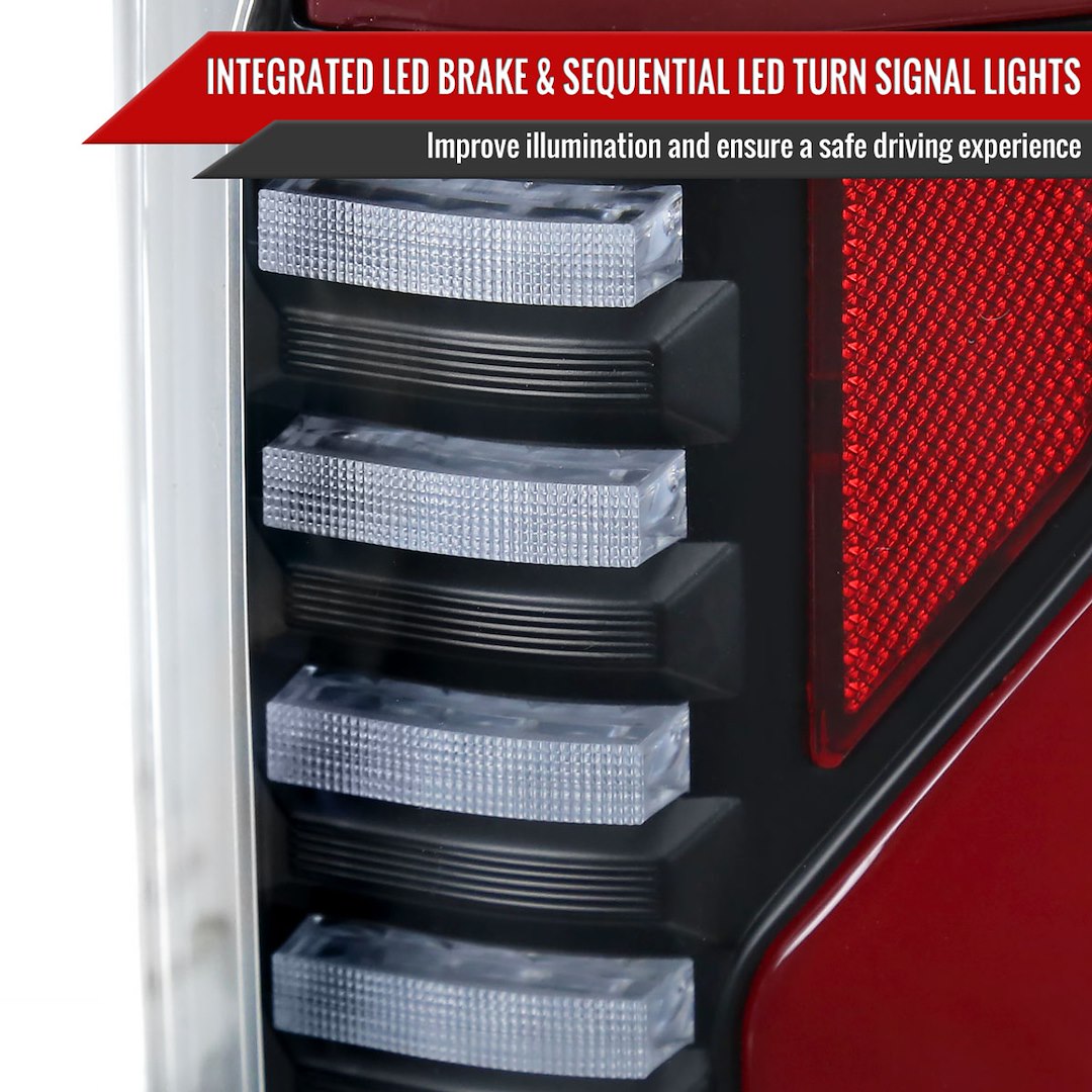 Product of Spec-D Tuning LT-F15015JRLED-SQ-RS Tail Light Assembly 