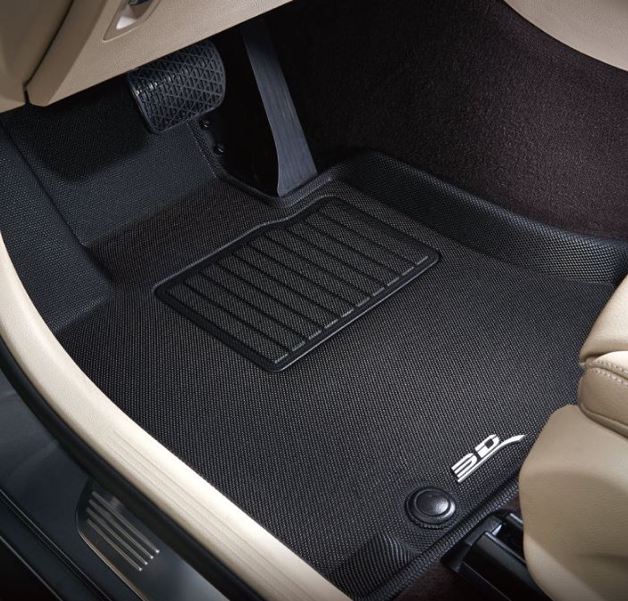 Product of 3D Mats KAGU L1KA05101509 Black Thermoplastic Rubber Of Carbon Fiber Texture Floor Liner 
