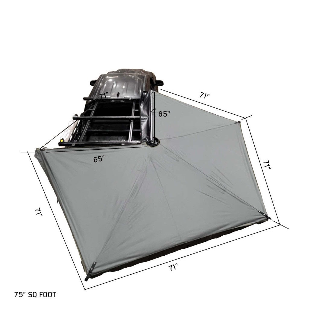 Product of Overland Vehicle Systems 19689909 SUV/Pickup Overlanding Manual Awning , Gray Solid 