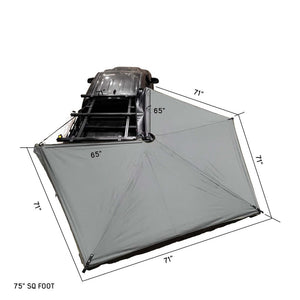 Product of Overland Vehicle Systems 19689909 SUV/Pickup Overlanding Manual Awning , Gray Solid 