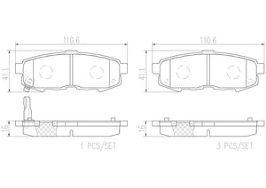 Product of Brembo P49042N Brake Pad - Set Of 4 