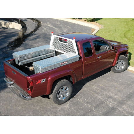 Product of Weather Guard (Werner) 1906-3-02 Threaded Fasteners White Powder Coated Mesh Headache Rack 