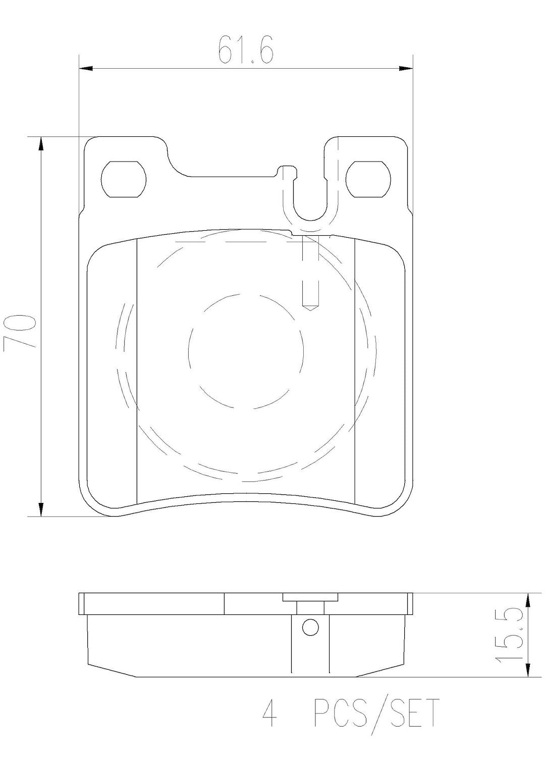 Product of Brembo P50017N Brake Pad - Set Of 4 