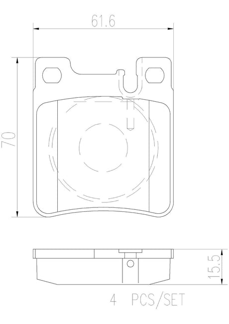 Product of Brembo P50017N Brake Pad - Set Of 4 