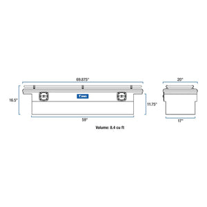 Product of UWS SL-69-LP-MB-R Secure Lock Low Profile Toolbox 