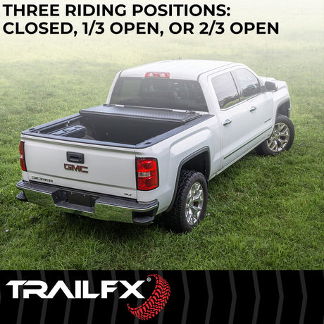 Product of TrailFX TFX Standard Flush Tri-Fold Hard Folding TFX3527 Tonneau Cover 