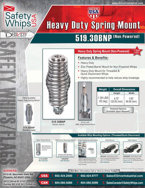 Driver Industrial Opco Llc 519.30bnp-F Warning Whip Base||ds-Sw-Heavy-Duty-Spring-Mount-519_30bnp-Revb.Jpg||87||drv51930bnpf||1048417