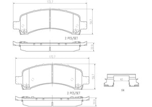 Product of Brembo P10048N Brake Pad - Set Of 4 
