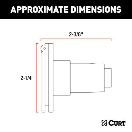 Product of CURT 58070 Vehicle End 4 Round Trailer Wiring Connector 