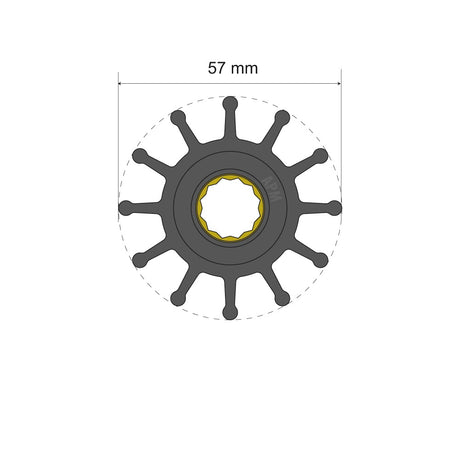 Albin 06-01-014 Water Pump Impeller||06-01-014_1.Jpg||86||a9a0601014||1486325