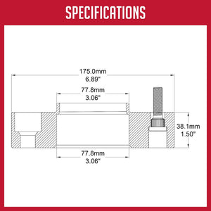 Product of Coyote Wheel Accessories 6550-6550h-C125 Wheel Adapter