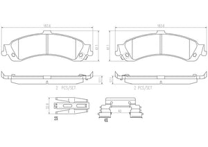 Product of Brembo P59065N Brake Pad - Set Of 4 