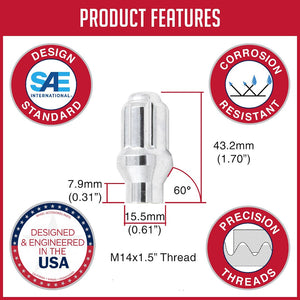 Product of Coyote Wheel Accessories 231148 60 Degree Conical 14x1.5 Lug Nut 