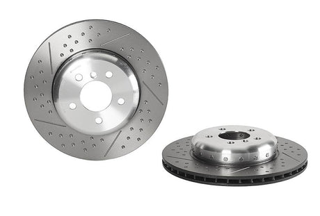 Product of Brembo 09C39513C02 Vented Cross Drilled 1 Piece Brake Rotor 