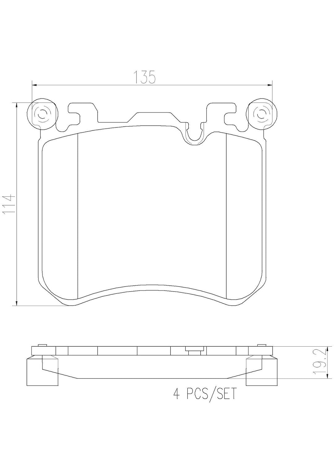Product of Brembo P06077N Brake Pad - Set Of 4 