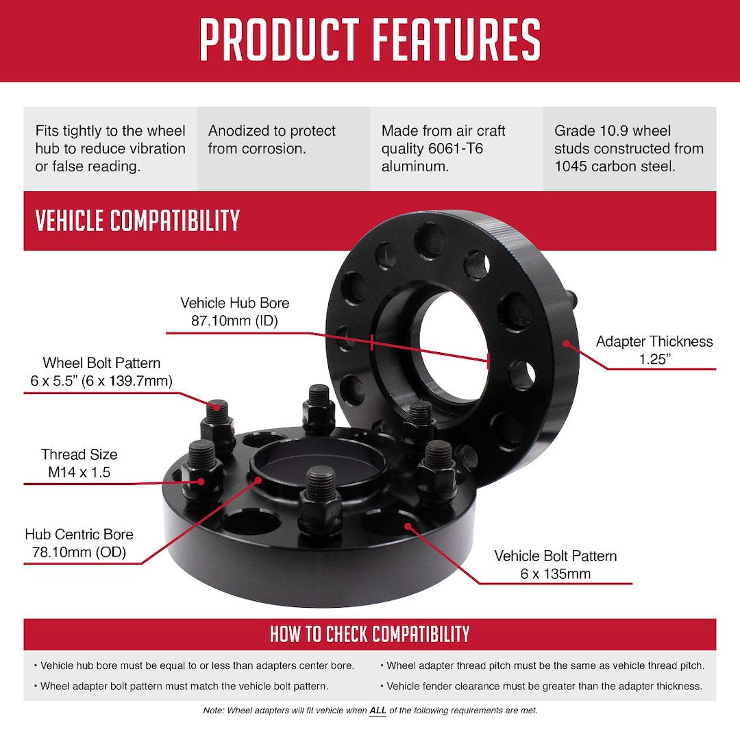 Coyote Wheel Accessories 6135-6550h-B Wheel Adapter||6135-6550h-B_Features_1_1.Jpg||89||rev61356550hb||2218835
