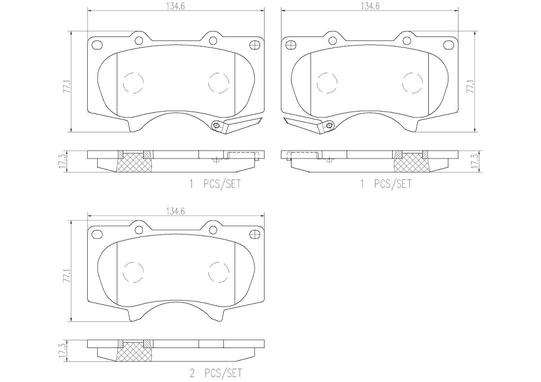 Product of Brembo P83066N Brake Pad - Set Of 4 