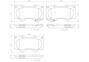 Product of Brembo P83066N Brake Pad - Set Of 4 