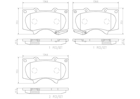 Product of Brembo P83066N Brake Pad - Set Of 4 