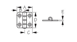 Sea Dog 201580-1 Boat Door Hinge||201580-1_1.Jpg||86||sdg2015801||1155529