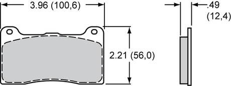 Product of Wilwood Brakes 150-9136K Street/ Racing Brake Pad - Set Of 4 