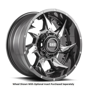 Grid Wheels Gd0118090635g1587 Wheel||grid-Offroad-Gd1-Gloss-Graphite-Milled-Chrome-Insert_1.Jpg||86||grw1189635g15||1772126
