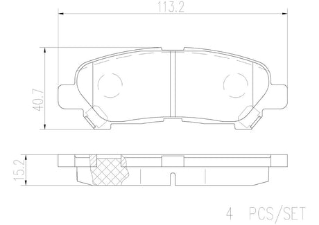 Product of Brembo P83138N Brake Pad - Set Of 4 