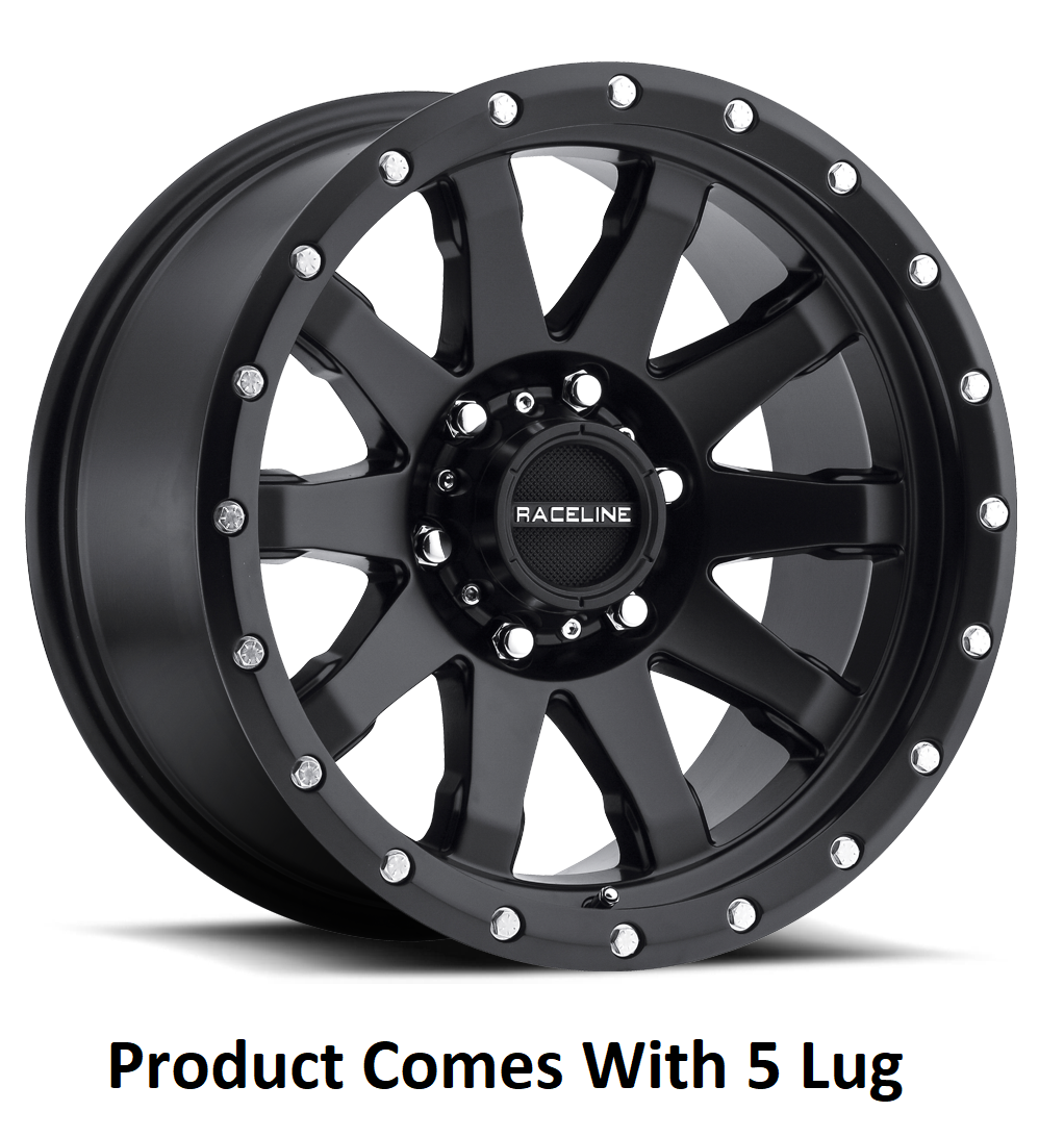 Product of Raceline 17x8.5 Black Wheel - 5x5.00 Bolt Pattern 