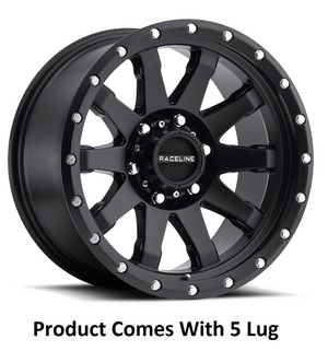 Product of Raceline 17x8.5 Black Wheel - 5x5.00 Bolt Pattern 
