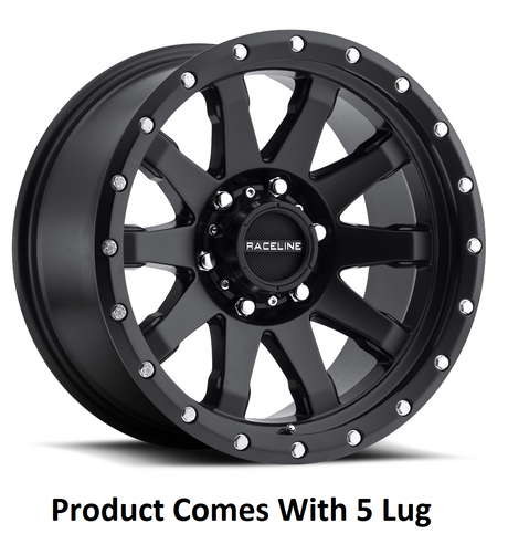 Product of Raceline 17x8.5 Black Wheel - 5x5.00 Bolt Pattern 