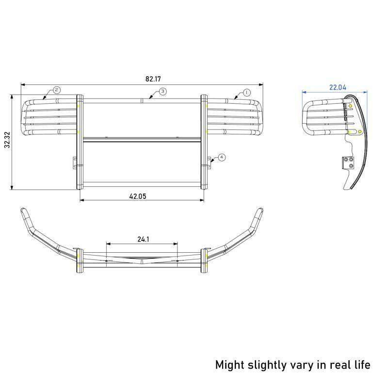 Black Horse Offroad 17fb23ma Grille Guard||17fb23ma_6.Jpeg||90||blk17fb23ma||2237376